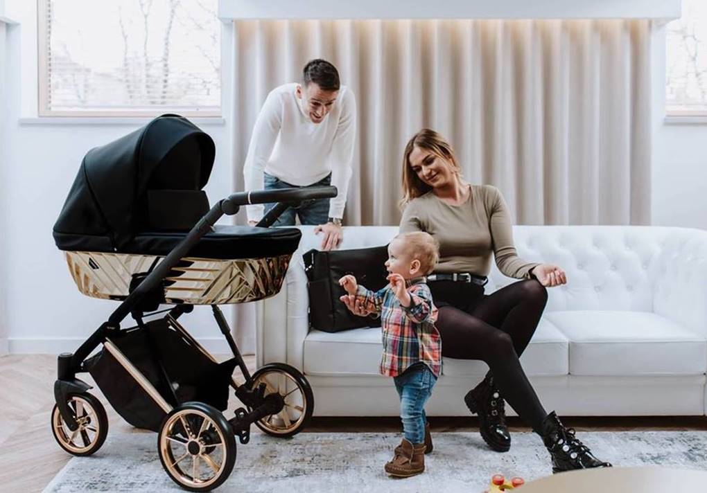 Wózek dziecięcy 3w1 - Kunert Ivento Glam 17 Black Pearl - lifestyle